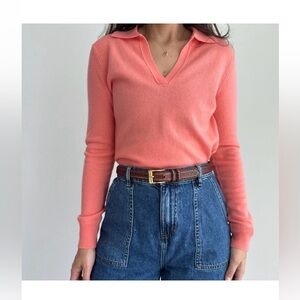 NWT J McLaughlin Cashmere Sweater Top Womens Small Polo Alyce Pullover